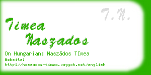 timea naszados business card